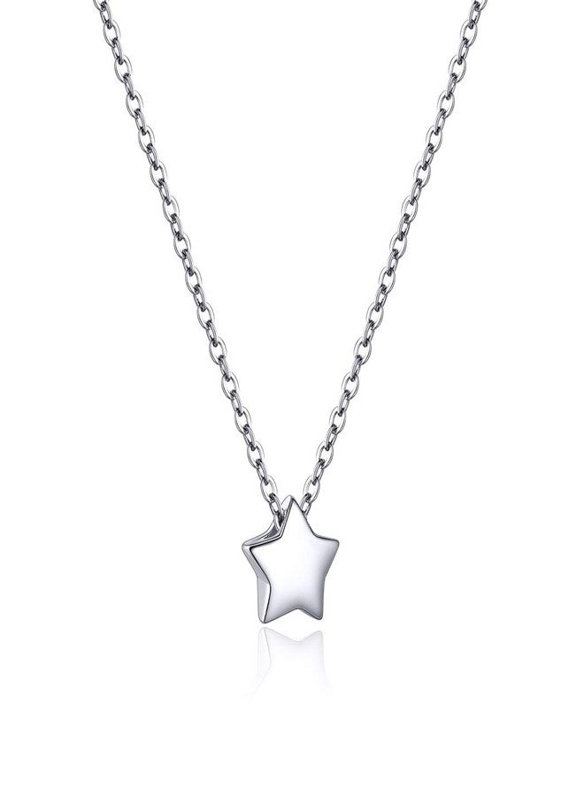 PROSILVER 925 Sterling Silver Necklace for Women | Dainty Delicate Adjustable Choker with Star Pendant, Hypoallergenic Tarnish Resistant Everyday Jewelry Gift for Her - Image 1